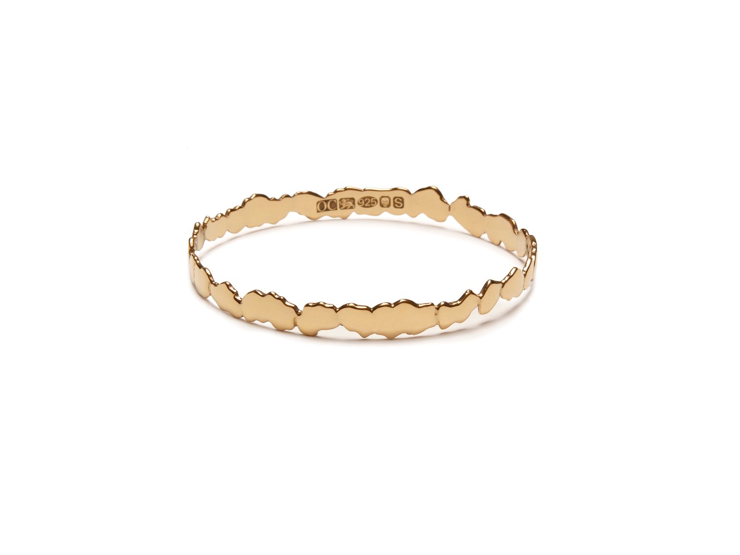 Image of Yellow Gold Vermeil Cracked Bangle