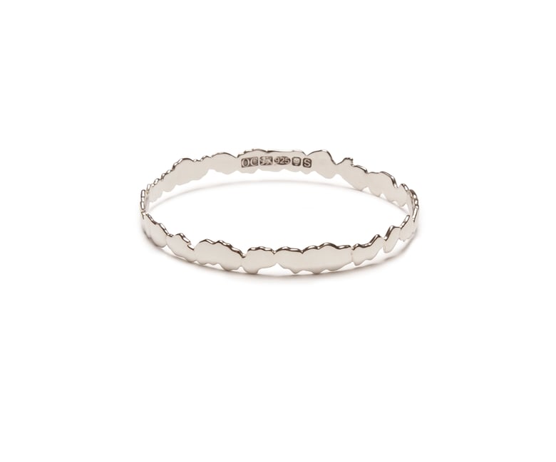 Image of Sterling Silver Cracked Bangle