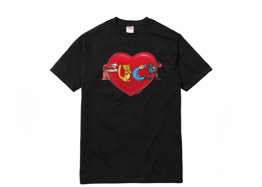 Image of Supreme Fuck Love Heart tee