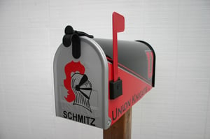 Image of Union Knights Team Themed Mailbox by TheBusBox - Pick your team! College High School Football