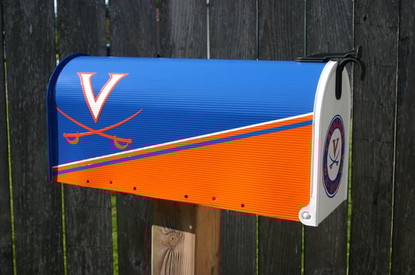 Image of Virginia Tech Cavaliers Custom Painted Mailbox by TheBusBox - NFL, NHL, NBA, Football, Baseball