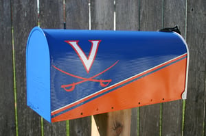 Image of Virginia Tech Cavaliers Custom Painted Mailbox by TheBusBox - NFL, NHL, NBA, Football, Baseball