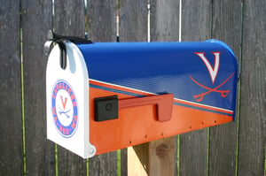 Image of Virginia Tech Cavaliers Custom Painted Mailbox by TheBusBox - NFL, NHL, NBA, Football, Baseball