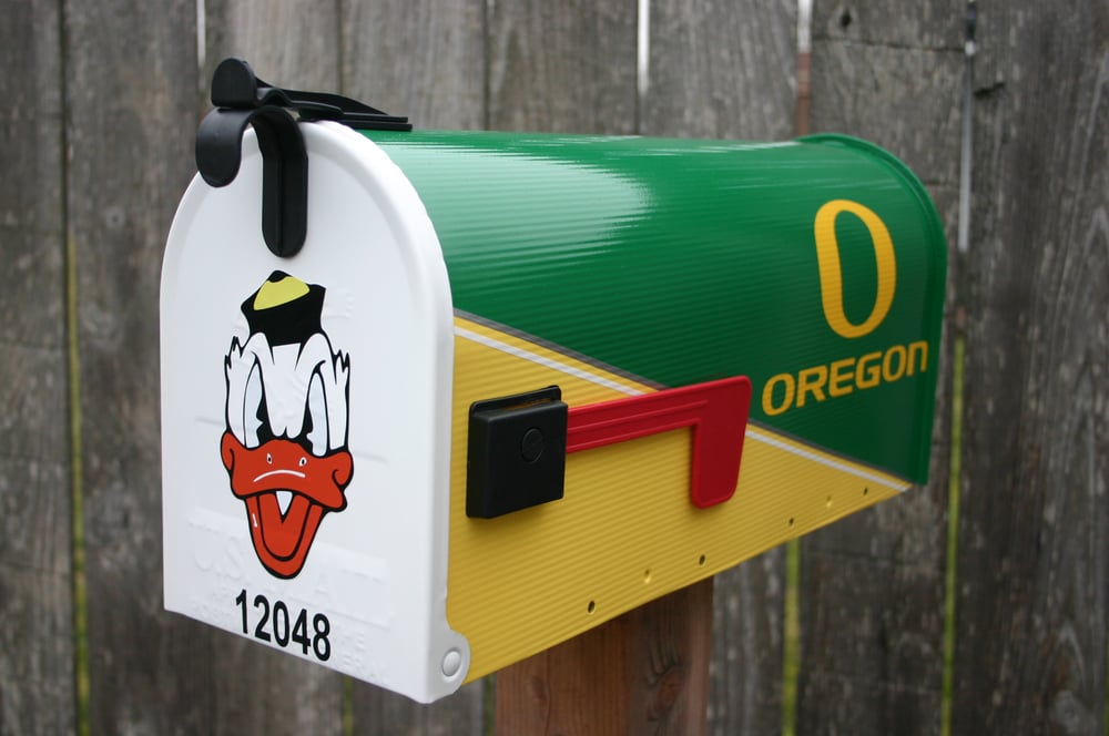 Image of Oregon Ducks Mailbox by TheBusBox - Football, Baseball, High School, College, NFL, NBA, Sports