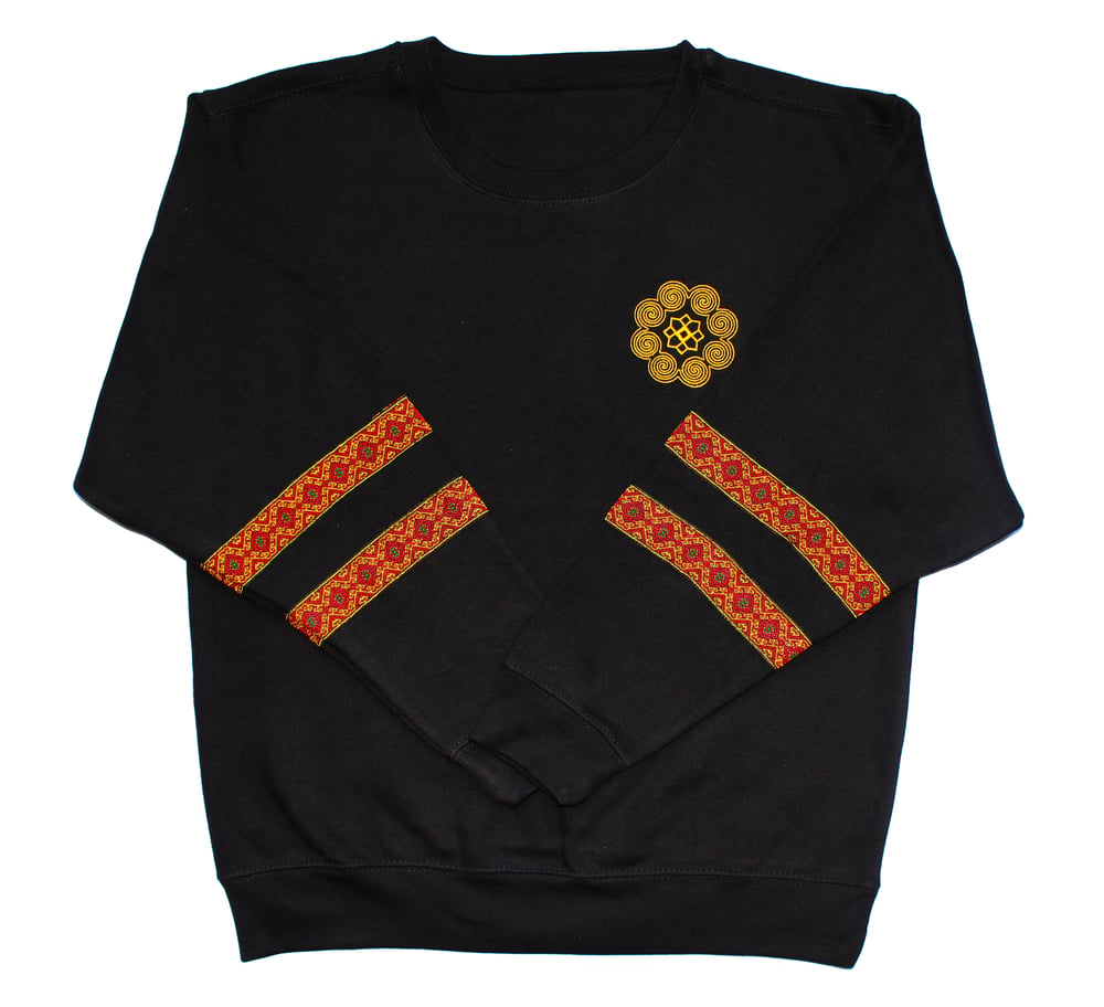 Image of "Roots & Culture" Crew Neck Sweatshirt (Gold & Red)