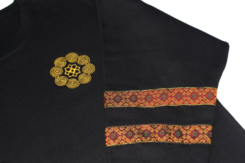 Image of "Roots & Culture" Crew Neck Sweatshirt (Gold & Red)