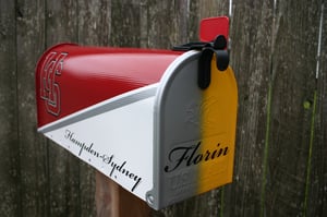 Image of Two Team Mailbox by TheBusBox Virginia Tech and Hampden Sydney College Sports, School, Man Cave Mail