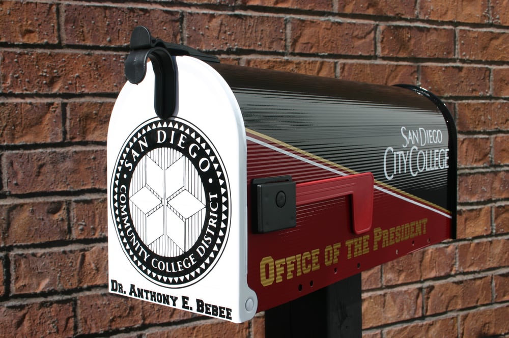 Image of San Diego Community College Presidents Mailbox by TheBusBox - You choose your school or team.