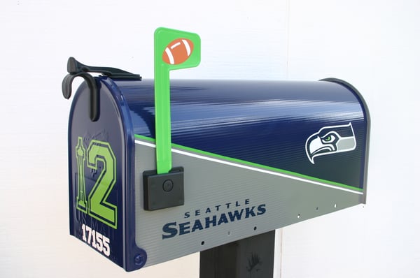 Image of Seattle Seahawks Mailbox by TheBusBox - Choose your team or school. NFL Football Super Bowl Man Cave