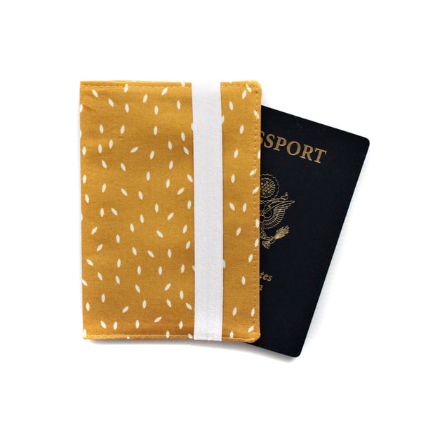 Image of Passport Cover in Mustard Rice