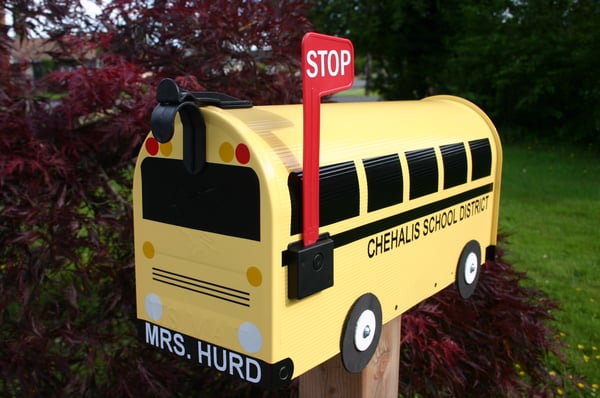 Image of School Bus Mailbox by TheBusBox Teacher Driver Retirement Gift SchoolBus Classroom Kids