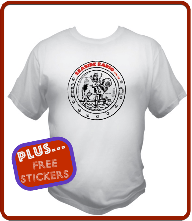 Image of Very Limited Unisex White Cotton Tshirt With Two Free Stickers