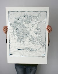 Image 1 of Map of Greece - Limited edition screen printed poster