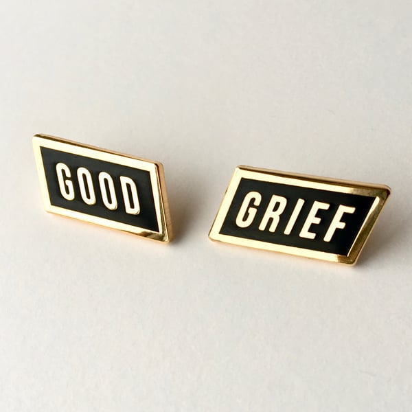 Image of GOOD / GRIEF PIN SET GOLD