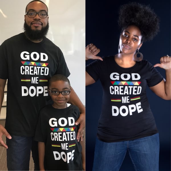 Image of God Created Me Dope (MEN, WOMEN, & YOUTH) T-shirt