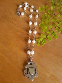 Image 1 of White Baroque Pearls with two-sided Fob 4KK