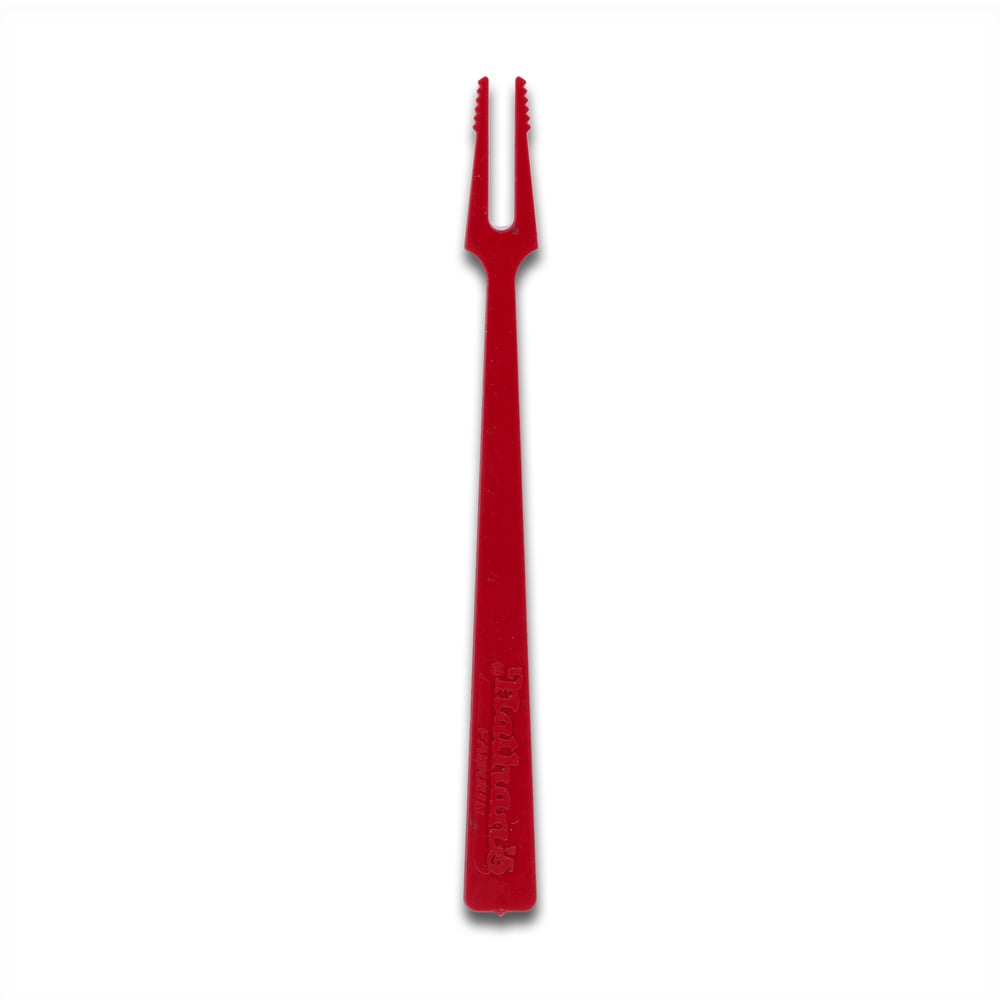 Image of Nathan's plastic pitchfork