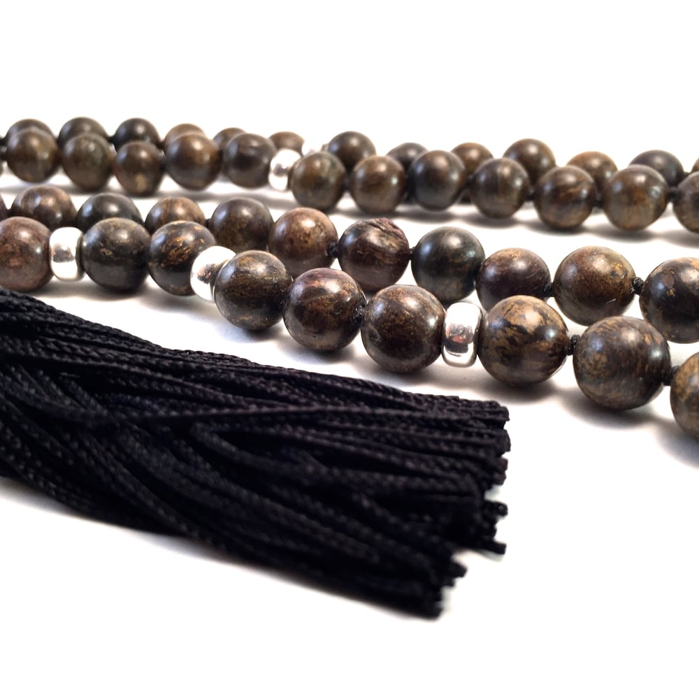 Image of Double Infinity Bronzite Mala 88