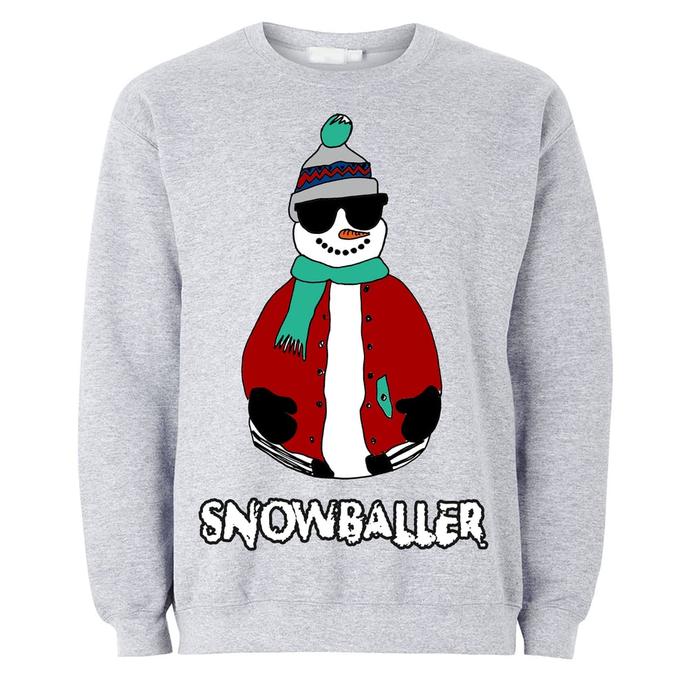 Image of Snowman Snow Baller Grey Christmas Sweat/Jumper