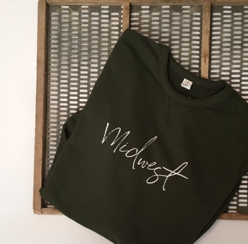 Image of Forest Green Midwest Sweater [reversible]