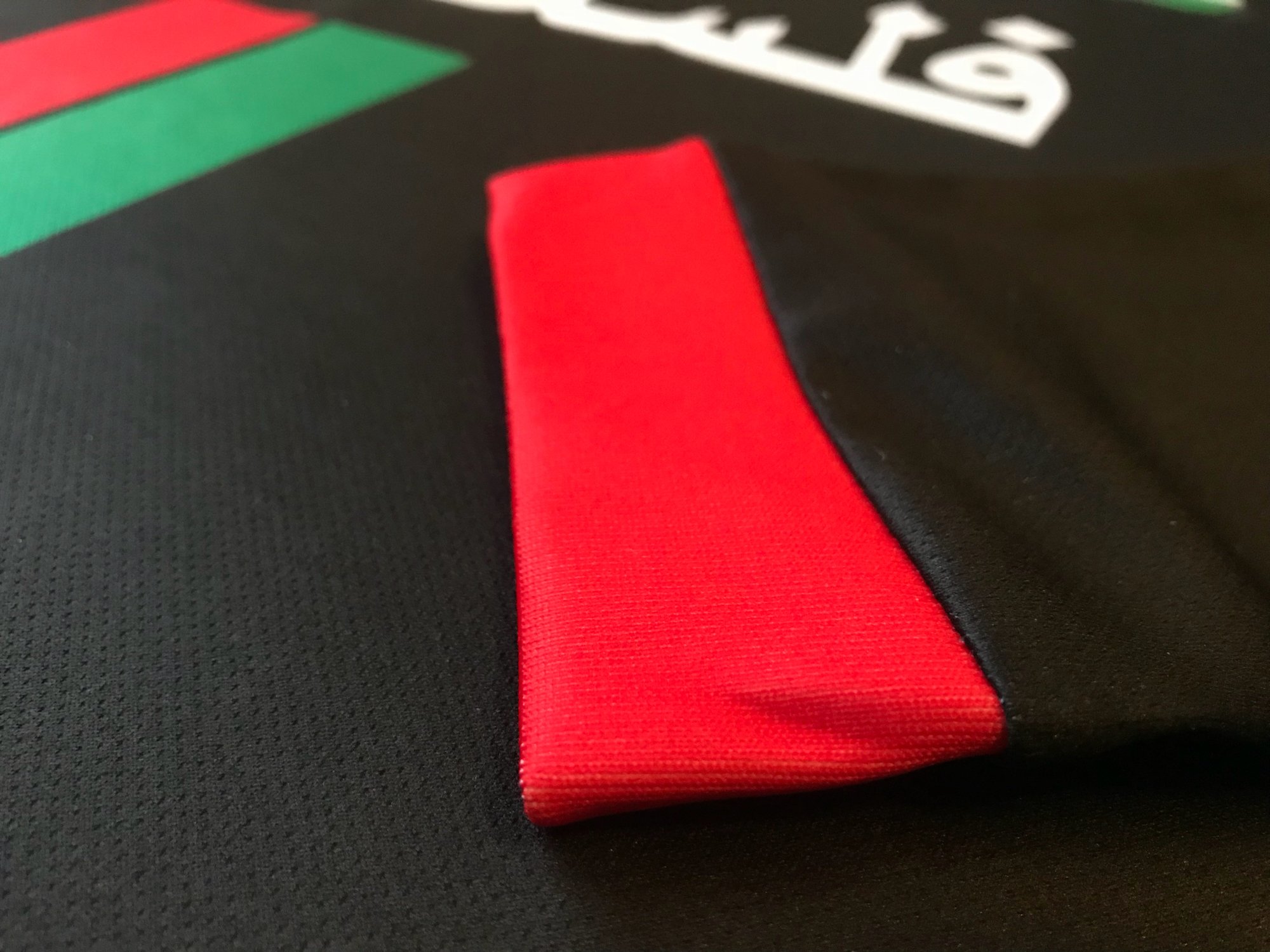 Palestine Black Centre Striped (Red/Green) L/S Football Shirt