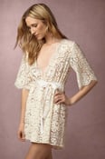 Image of Girl&aSeriousDream for BHLDN Araminta Lace Robe in Ivory