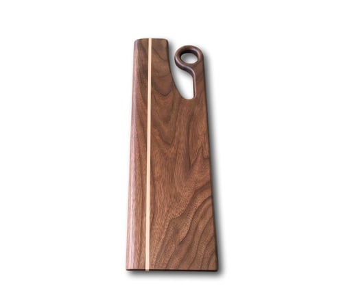 Image of Exotic Artisan Serving Board With Unique Rectangle Shape - Maple Stripe