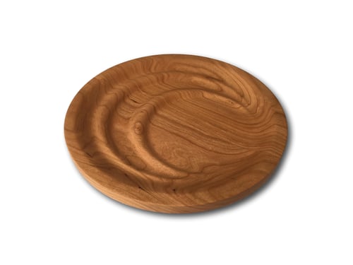 Image of Cherry Wood Moon Ripple Serving Tray