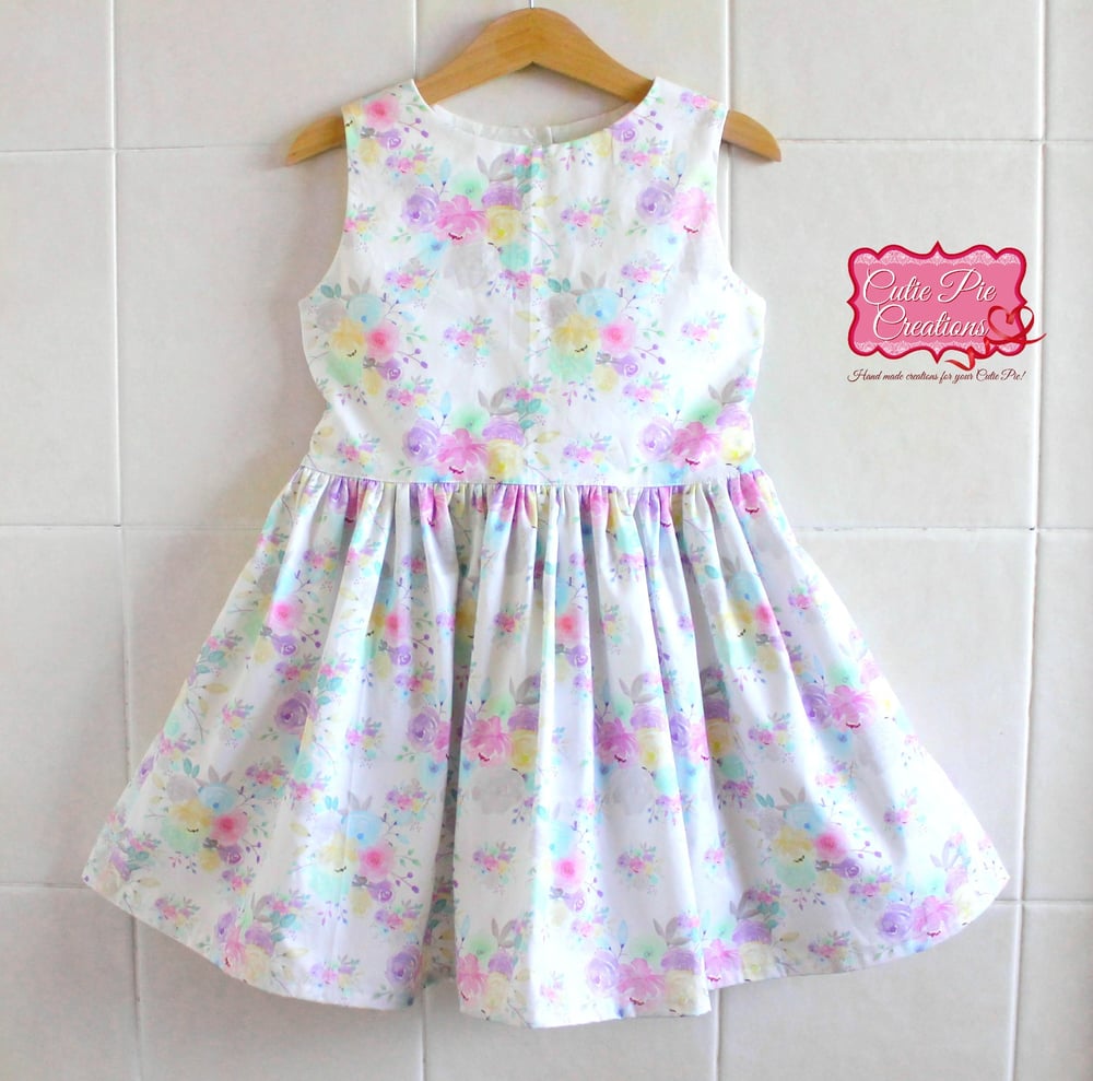 Image of Pastel Flowers Arendelle Dress - size 5
