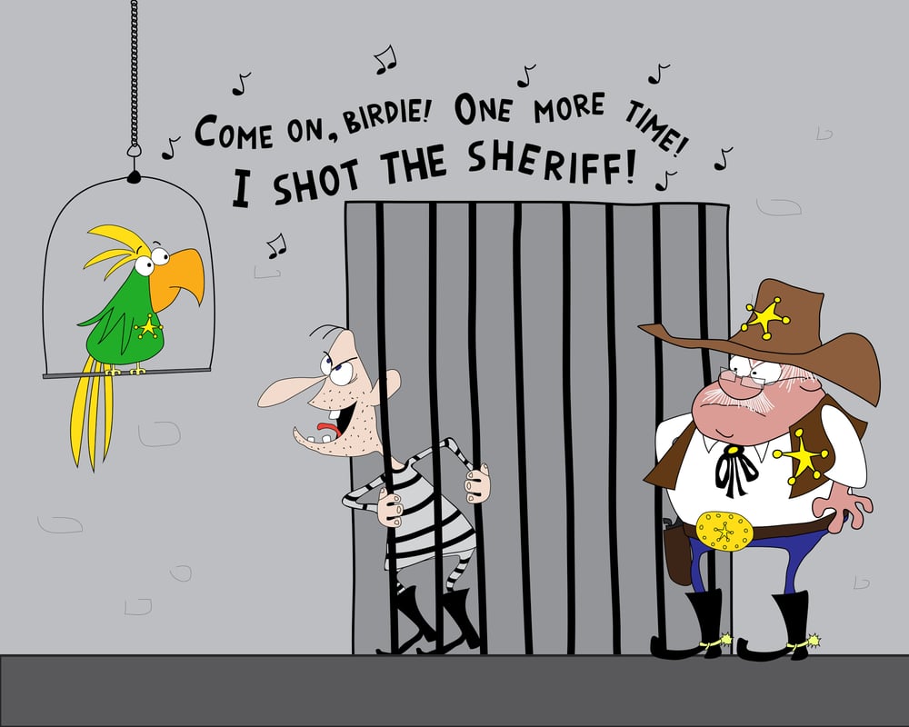 I Shot The Sheriff Song by Bob Marley Cartoon | martoons by martin
