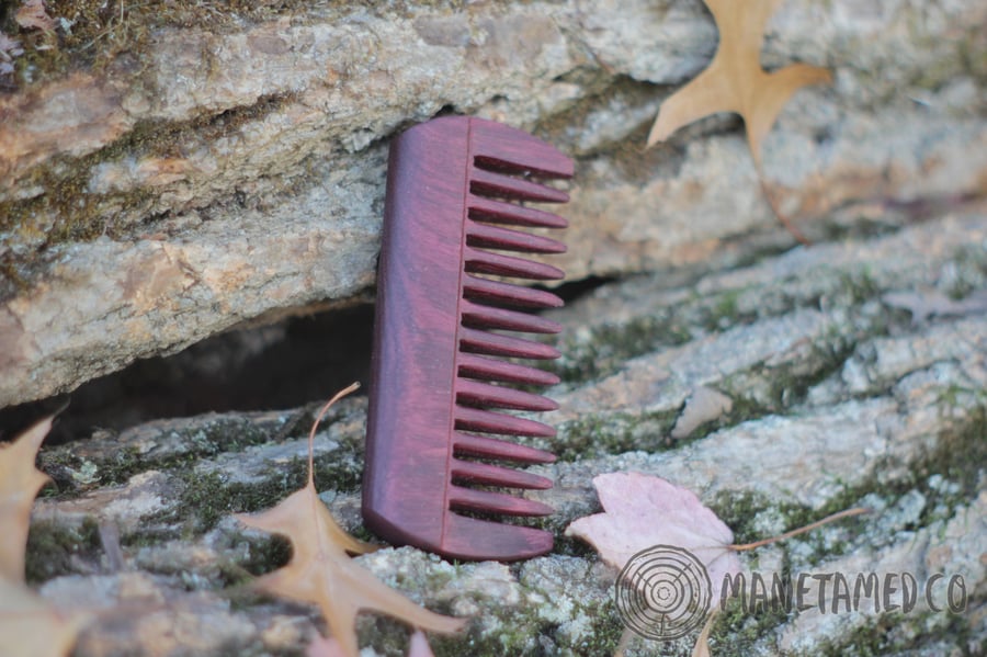 Image of Purpleheart Handcrafted Wooden Mane Comb