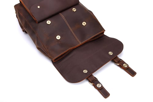 Image of Vintage Handmade Leather Backpack, Travel Backpack, School Rucksack 9452