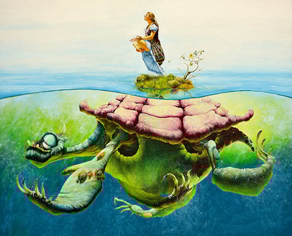 Image of "LA ISLA DE LAS FLORES", "THE ISLAND OF THE FLOWERS", limited edition print