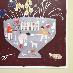 Image of A3 Stately Garden Vase print