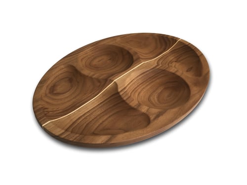 Image of Walnut Oval Serving Tray