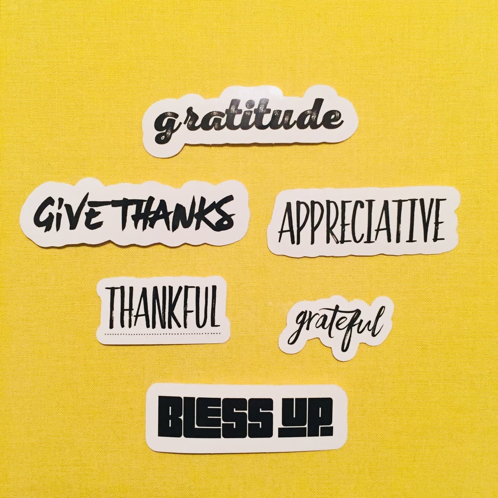 Image of gratitude sticker pack