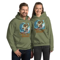 Image 4 of I Ride With Jesus Surfing Unisex Hoodie