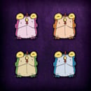 Image 2 of CHEW: Chogs to go! Sushi Ono takeout with 4 classic Chog enamel pins!
