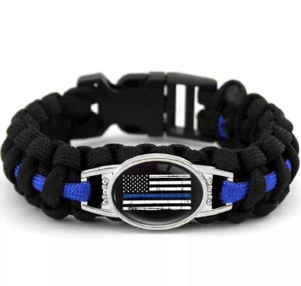 Image of Thin Blue Line Police Paracord Bracelet