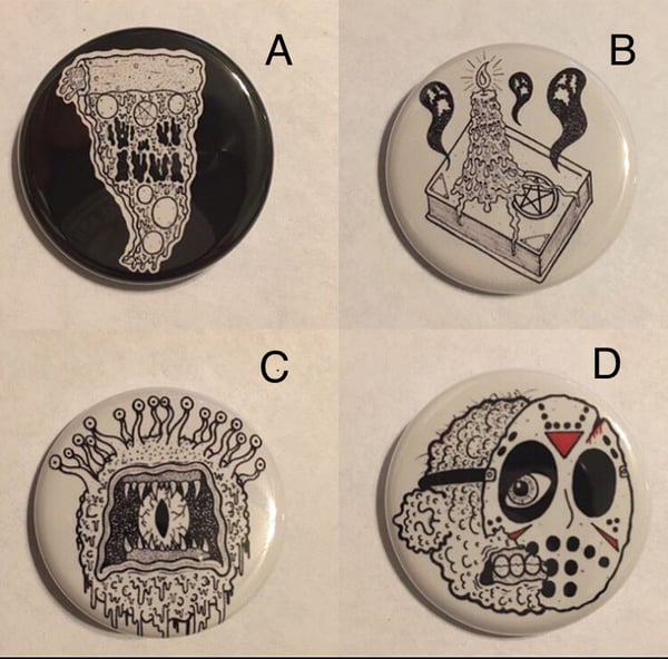 Image of Hockey Mask 666 Buttons