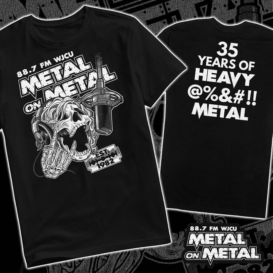 Image of WJCU Metal On Metal 35th Anniversary T-Shirt PREORDER (Short Sleeve)