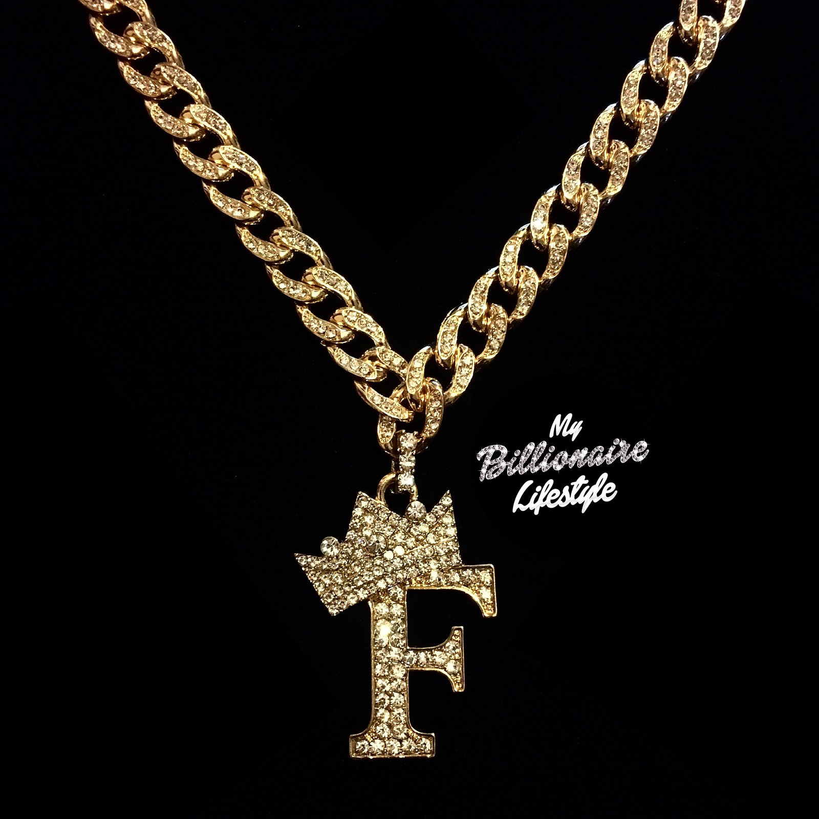 letter chain with crown on the top