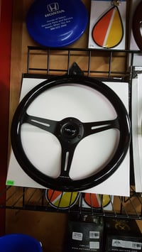 Image 2 of Black Smooth Classice Wood Grain BRAND NEW NRG Steering Wheel 350mm
