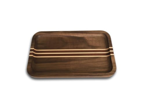 Image of Walnut Striped Valet