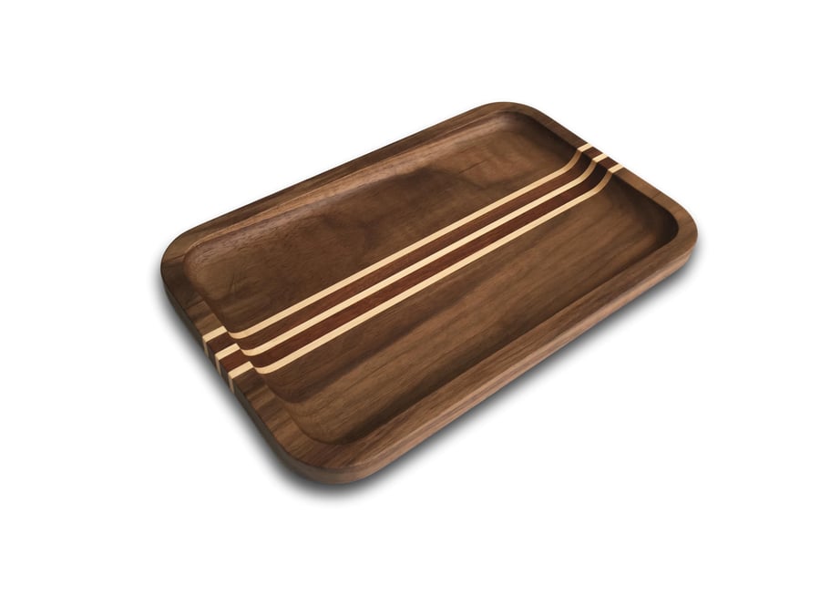 Image of Walnut Striped Valet