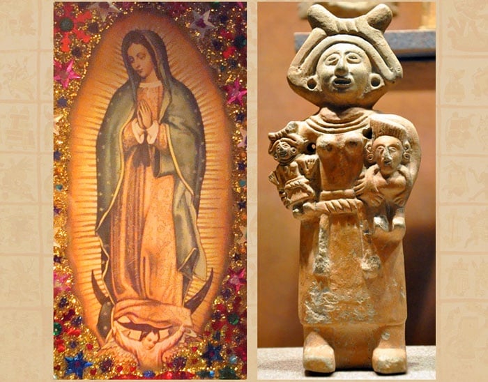 Image of Our Lady of Guadalupe or Aztec Goddess Tonatzin/Invoking Divine Energy  