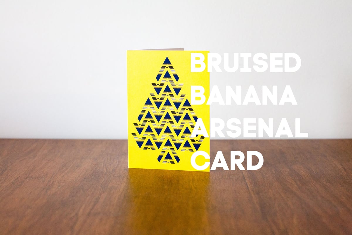 Image of Bruised Banana Arsenal Christmas Card