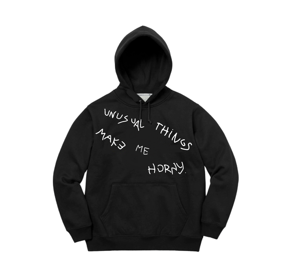 Image of HORNY HOODIE. - Black