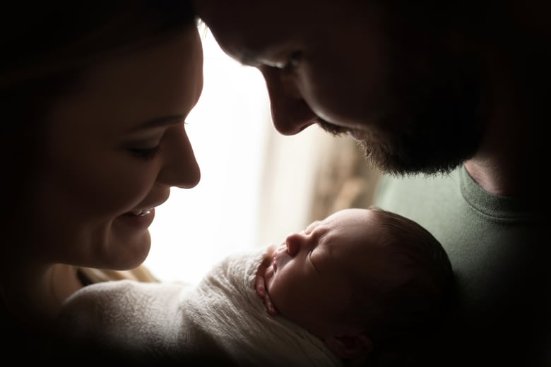 Image of Newborn Session & edited digital images with print release.