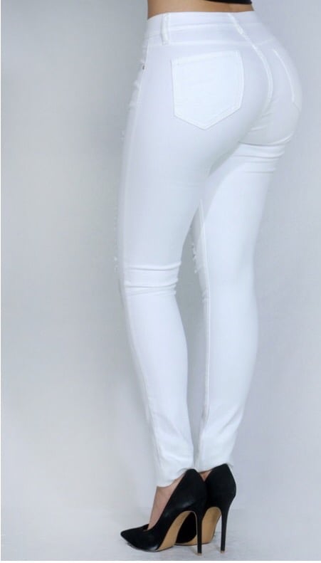 Slasher Jeans White